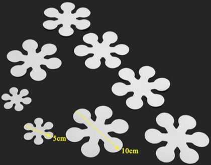 20 Stks/set Anti Slip Badmat 10X10 Cm Grip Stickers Antislip Douche Strip Vloeren Veiligheid Tape Mat pad Pvc Anti Slip Badkamer Mat sneeuwvlok 20stk