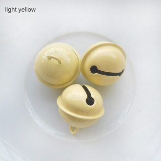 20 Stks/set Jingle Bells Handgemaakte Snoep Kleur Diy Ambachten Kerst Kleine Bells Boom Decoratie Jaar 'S Accessoires Licht Geel