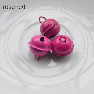 20 Stks/set Jingle Bells Handgemaakte Snoep Kleur Diy Ambachten Kerst Kleine Bells Boom Decoratie Jaar 'S Accessoires roos rood