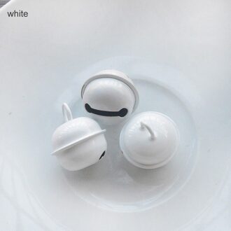 20 Stks/set Jingle Bells Handgemaakte Snoep Kleur Diy Ambachten Kerst Kleine Bells Boom Decoratie Jaar 'S Accessoires wit