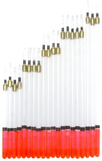 20 stks/set Kristal Plastic Visdobbers Zee Varen Vis Praalwagens Vissen Medeplichtige Buis Set Dobbers Pakken Pesca