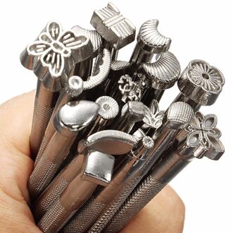 20 Stks/set Legering Lederen Gereedschap Diy Leather Working Saddle Maken Gereedschap Set Carving Leather Craft Postzegels Set