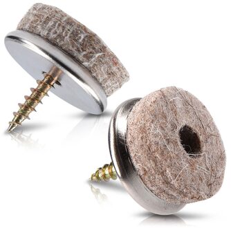 20 Stks/set Meubels Vilt Glijdt Met Schroef Stoel Zweefvliegtuig Set Vloer Bescherming Pad Meubels, tafel Been Floor Pad 22/24/28/38 Mm Tb 38mm