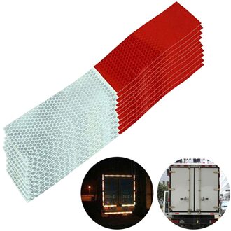 20 Stks/set Reflecterende Waarschuwing Strip Tape Auto Vrachtwagen Reflecterende Veiligheid Tape Bumper Reflecterende Strips Nachtlampje Reflector Sticker