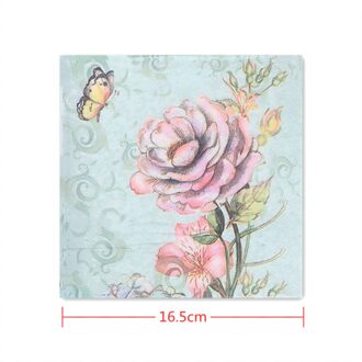 20 Stks/set Servetten Papieren Bloem Patroon Decoupage Servet Papieren Tissue Voor Xmas Wedding Decor Party Tafel Levert