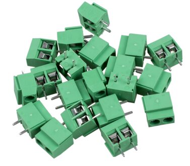 20 Stuks 2 Pole 5Mm Pitch Pcb Mount Schroef Terminal Blok 8A 250V