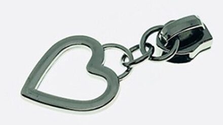 20 Stuks 21*26Mm Drie-Kleur Metalen Bagage Accessoires Rits Puller Holle Hartvormige Puller Tab hoofd Slider Rits Sluiting geweer metal