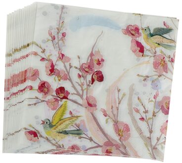 20 stuks Gedrukt Bloem Papier Servetten Voor Bruiloft en Partij Decoratie Tissue Stof Decoupage Primaire houtpulp Servet 30*30cm