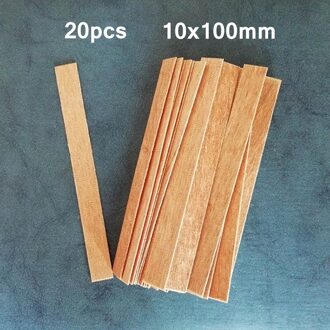 20 Stuks Houten Kaarsen Lont Met Onderhouder Tab Diy Kaars Maken Levert Soja Parffin Wax Lont Voor Diy Kaars Materiaal 20stk 10x100mm