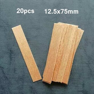 20 Stuks Houten Kaarsen Lont Met Onderhouder Tab Diy Kaars Maken Levert Soja Parffin Wax Lont Voor Diy Kaars Materiaal 20stk 12.5x75mm