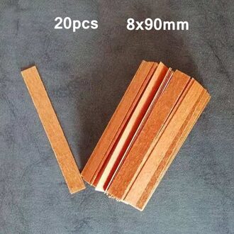 20 Stuks Houten Kaarsen Lont Met Onderhouder Tab Diy Kaars Maken Levert Soja Parffin Wax Lont Voor Diy Kaars Materiaal 20stk 8x90mm