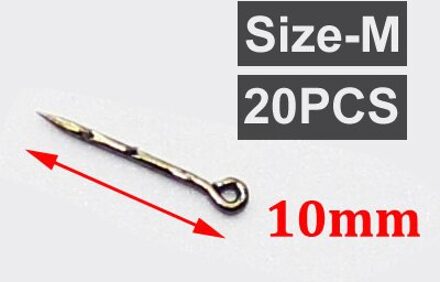 20 Stuks Karpervissen Staart Schop Accessoires Karper Aas Pop Pop Boilies Haar Pin Boor Methode Feeder Visgerei Tool 20stk-M