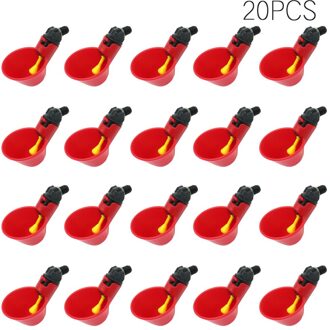 20 Stuks Kip Waterer Hens Kwartel Vogels Drinken Bowls Water Voor Kippenhok Chick Drinknippels Gevogelte Boerderij Dier Benodigdheden