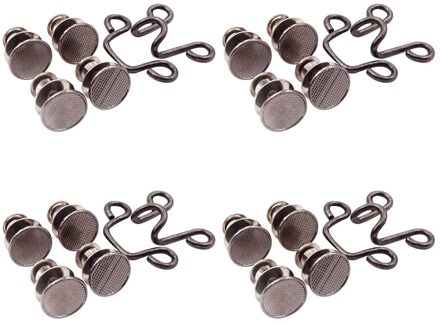 20 Stuks Met Haak Taille Gesp Extender Set Naaien Gereedschap Verstelbare Jean Knop Tailleband Uitbreiding Duurzaam Diy Voor Broek Rokken zwart