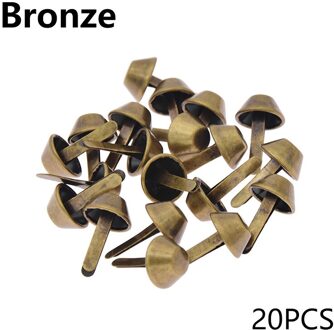 20 Stuks Metalen Klinknagel Zakken Bodem Nagel Voet Nail Diy Onderdelen Legering Twee-Legged Emmer Nail Bagage Onderdelen Tassen accessoires bronzen