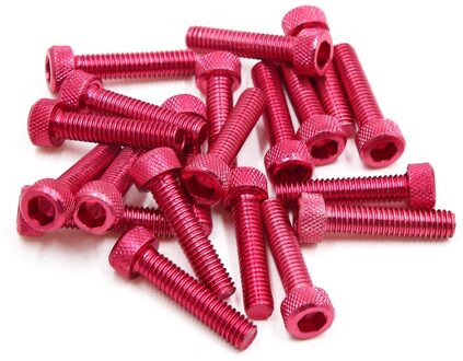 20 Stuks Rode M6 X 30 Mm Motorfiets Auto Hexagon Socket Sluiting Bouten Schroeven