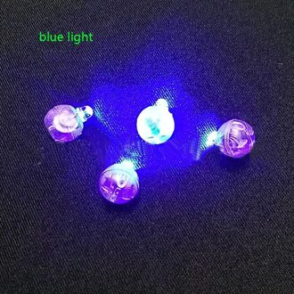20 Stuks Ronde Gekleurde Led Rgb Flash Bal Lampen Ballon Verlichting Voor Lantaarn Kerst Bruiloft Partij Decoratie Partij Decoratie blauw licht