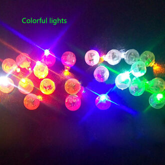 20 Stuks Ronde Gekleurde Led Rgb Flash Bal Lampen Ballon Verlichting Voor Lantaarn Kerst Bruiloft Partij Decoratie Partij Decoratie kleurrijk lights