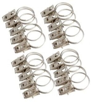 20 Stuks Rvs Venster Douchegordijn Staaf Clips Rings Gordijn Clips