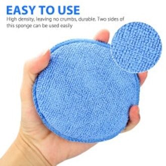 20 Stuks Set Waxen Spons Applicator Pads Blauw Buffing Poolse Auto Microfiber Schuim Ronde Wasbare