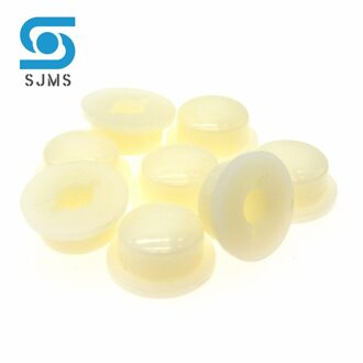 20 Stuks Silver Plating Tactile Drukknop Cap GJW102 Switch Knop Hoed 9.7*4.5Mm Binnenste Gat 3.4Mm voor 6*6 Mm Tact Micro Switch Ivoor