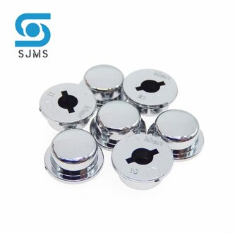 20 Stuks Silver Plating Tactile Drukknop Cap GJW102 Switch Knop Hoed 9.7*4.5Mm Binnenste Gat 3.4Mm voor 6*6 Mm Tact Micro Switch Zilver