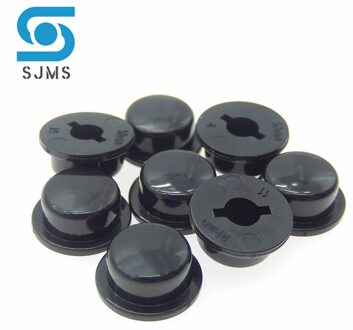 20 Stuks Silver Plating Tactile Drukknop Cap GJW102 Switch Knop Hoed 9.7*4.5Mm Binnenste Gat 3.4Mm voor 6*6 Mm Tact Micro Switch zwart