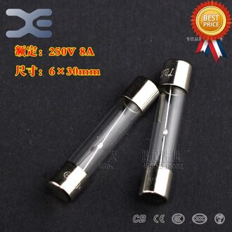20 Stuks Veel Hoogwaardige Magnetron Accessoires Zekering 6*30 250V 8A Universele 10A Magnetron Onderdelen