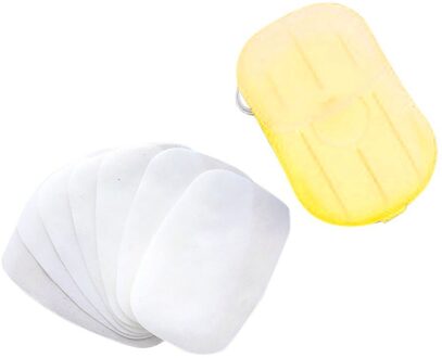 20 Stuks Wegwerp Hand Wassen Tablet Reizen Carry Wc Zeep Papier