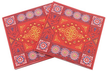 20 Stuks Wegwerp Servetten Tissue Papier Eid Mubarak Gelukkig Ramadan Feestartikelen Viering Servies Decoratie stijl 7