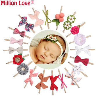 20 styles Princess Baby newborn girl Nylon headband floral bow headbands photography pros hair accessories