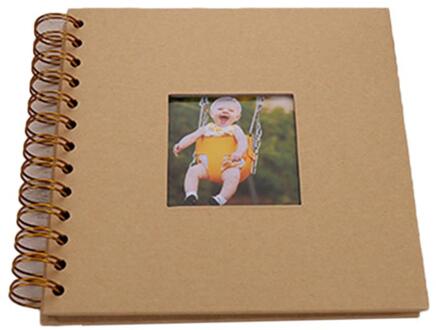20 vellen Foto Plakboek Creatieve Eenvoudige Decoratieve Fotoalbum 6 INCH DIY Scrapbook voor Baby Geel