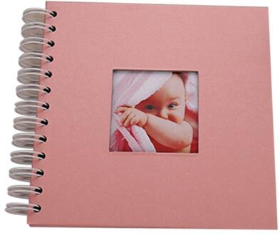 20 vellen Foto Plakboek Creatieve Eenvoudige Decoratieve Fotoalbum 6 INCH DIY Scrapbook voor Baby Roze