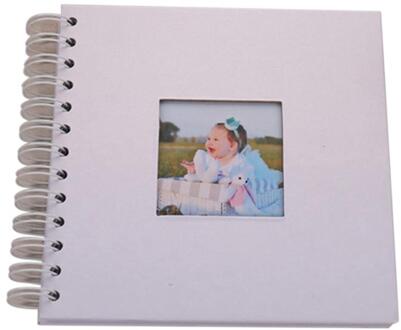 20 vellen Foto Plakboek Creatieve Eenvoudige Decoratieve Fotoalbum 6 INCH DIY Scrapbook voor Baby wit