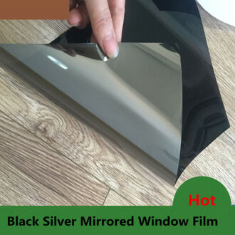 20 "X10ft(0.5X3m) windom Film Silver & Black Tint Voor Huis Privacy One-Way Mirror Glas Film Tint Vinyl