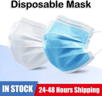 200/100/50/3 pcs Disposable Mask 3 Layer Non Woven Masks Earloop Face Mouth Mask for Adult Breathable Dustproof Filter Fast Ship