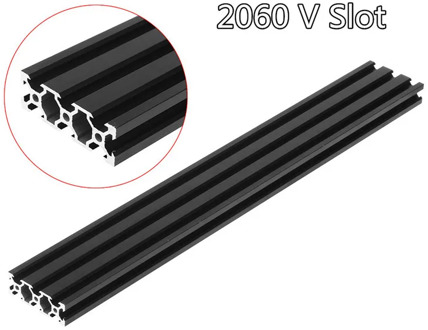 200-1000mm Black 2060 V-Slot Aluminum Profile Extrusion Frame for CNC Laser Engraving Machine Tool Woodworking DIY