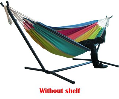 200*150Cm Twee Persoon Hangmat Camping Thicken Swingende Stoel Outdoor Opknoping Bed Canvas Schommelstoel Niet Met hangmat Stand F