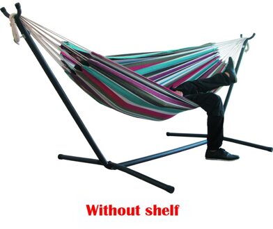 200*150Cm Twee Persoon Hangmat Camping Thicken Swingende Stoel Outdoor Opknoping Bed Canvas Schommelstoel Niet Met hangmat Stand