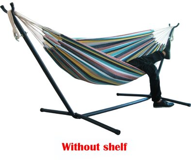 200*150Cm Twee Persoon Hangmat Camping Thicken Swingende Stoel Outdoor Opknoping Bed Canvas Schommelstoel Niet Met hangmat Stand
