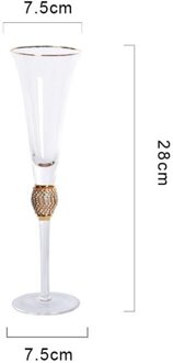 200-600Ml Paleis Betaalbare Luxe Goblet Gold-Ingelegde Diamanten Handgemaakte Cocktail Champagne Wijn Cup Rood wijn Glas 220ml