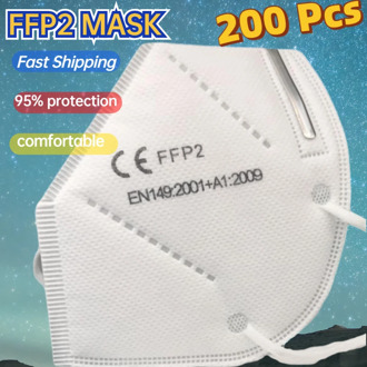 200 FFP2 Funda Mascarillas Filters Masks Ffpp2 Protective Face Mask kn95 Mouth Masken Fp2 Reusable Respirator Fpp2 Mondkapjes