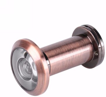 200 Graden Brede Kijkhoek Kijkgaatje Security Deur Kijkers 14Mm Gat Verborgen Kijkgaatje Verstelbare Glazen Lens Hardware Gereedschap rood bronzen