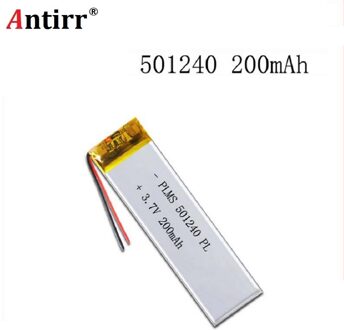 200 Mah 501240 3.7V Lithium Polymeer Batterij Oplaadbare Batterijen
