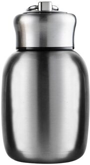 200 Ml Buik Cup Leuke Roestvrijstalen Vacuüm Cup Kids Warm Water Fles Thermische Koffie Mok Thermoskan Geïsoleerde #0206g10 zwart