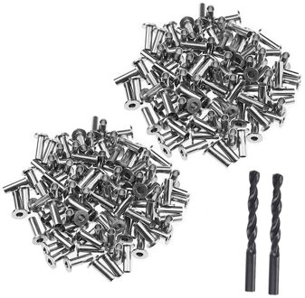 200 Pack T316 Rvs Beschermer Mouwen Voor 1/8 Inch Draad Touw Kabel Reling, Diy Balustrade