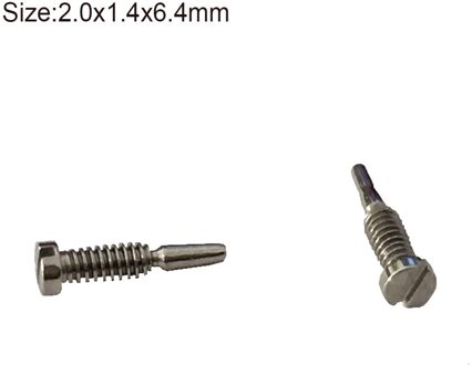200 Pcs 2.0X1.4X6.4 Mm Schroeven Voor Lenzenvloeistof Lente Scharnier Repareren, Snap Off Schroeven, zelfinstellende Schroeven Voor Lente Scharnier
