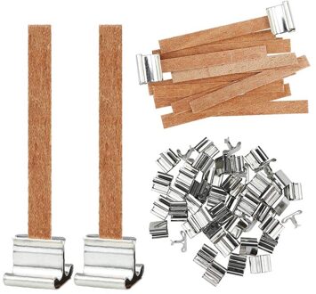 200 Pcs 2.35X0.25 Inch Kaars Wieken Met Ijzer Stand Milieuvriendelijke Kaars Cores Voor Diy Kaars Maken Craft