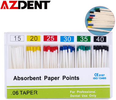 200 pcs / box Absorbent Paper Points for Dental Use 100% pure cotton fiber Root Endodontics