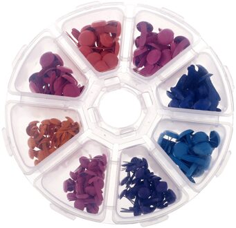 200 Pcs Gemengde Pastel Metalen Brads 5 Mm 7 Mm Scrapbooking Versiering Fastener Brads Metalen Craft Diy Kaartmaken Stempelen Split pins